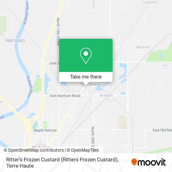 Ritter's Frozen Custard (Ritters Frozen Custard) map