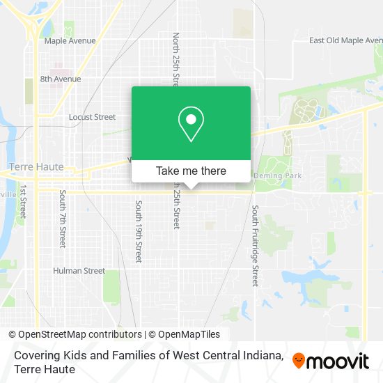 Covering Kids and Families of West Central Indiana map