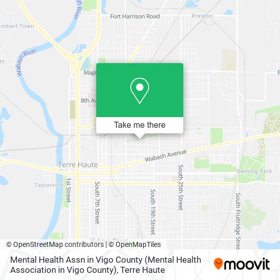 Mental Health Assn in Vigo County map