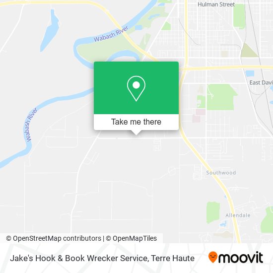 Jake's Hook & Book Wrecker Service map