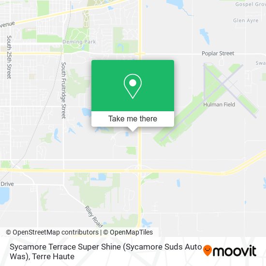Mapa de Sycamore Terrace Super Shine (Sycamore Suds Auto Was)