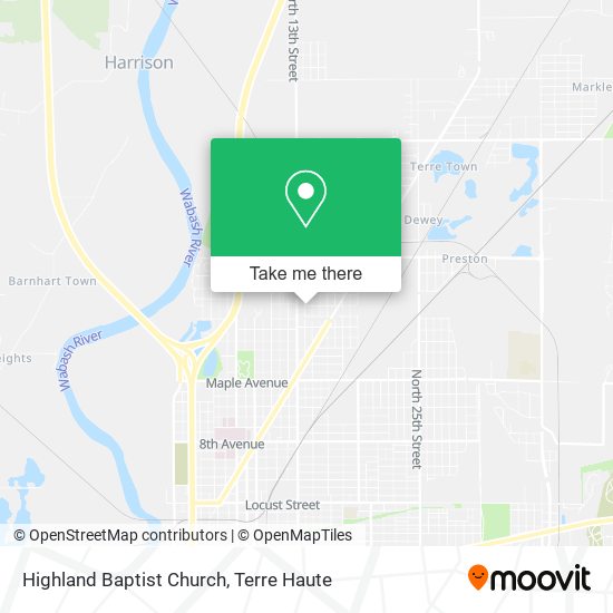 Highland Baptist Church map