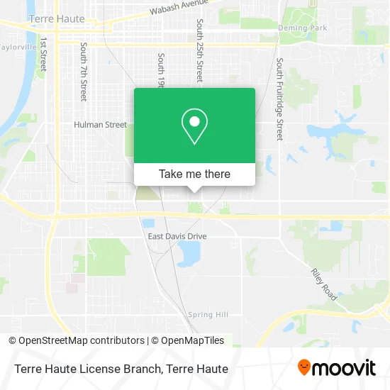 Mapa de Terre Haute License Branch