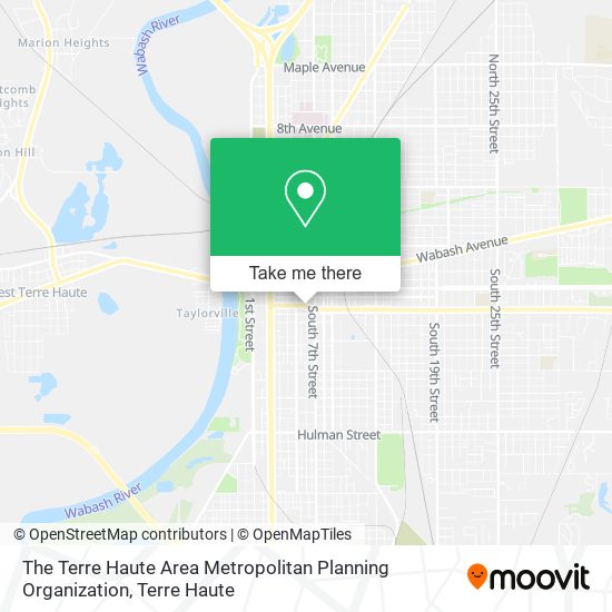 The Terre Haute Area Metropolitan Planning Organization map