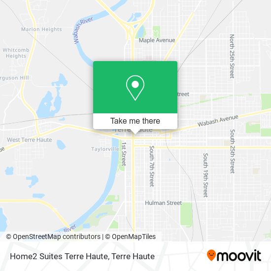 Home2 Suites Terre Haute map