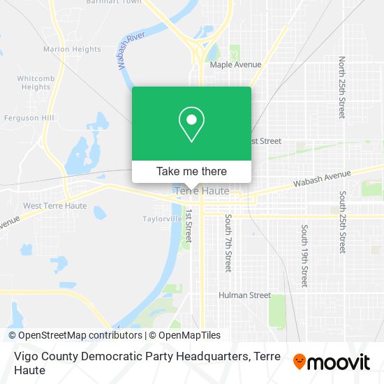 Vigo County Democratic Party Headquarters map