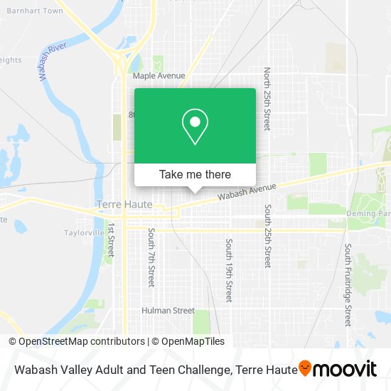 Wabash Valley Adult and Teen Challenge map