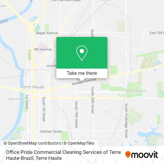 Office Pride Commercial Cleaning Services of Terre Haute-Brazil map