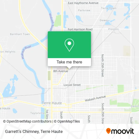 Garrett's Chimney map