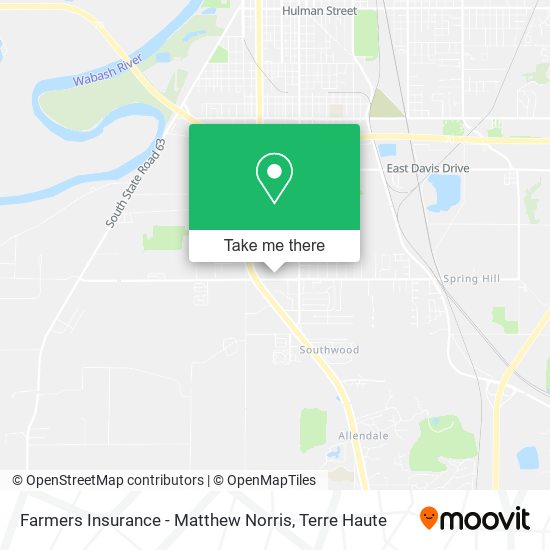 Farmers Insurance - Matthew Norris map