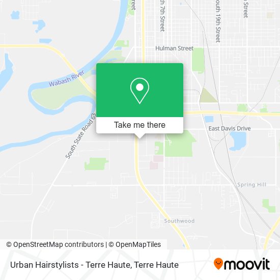 Urban Hairstylists - Terre Haute map