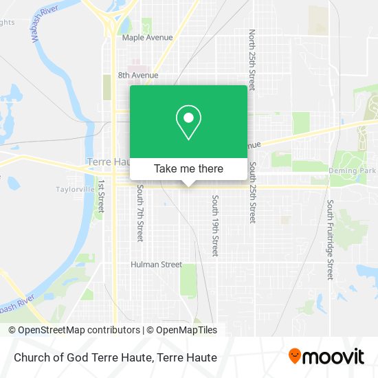 Church of God Terre Haute map