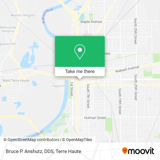 Mapa de Bruce P. Anshutz, DDS