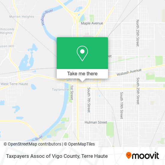 Mapa de Taxpayers Assoc of Vigo County