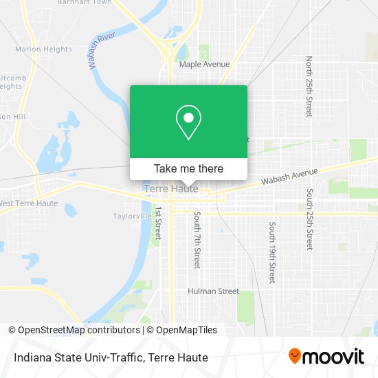 Indiana State Univ-Traffic map