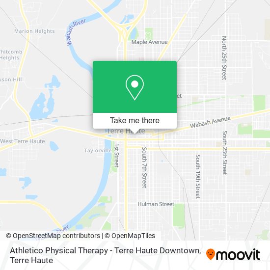 Athletico Physical Therapy - Terre Haute Downtown map