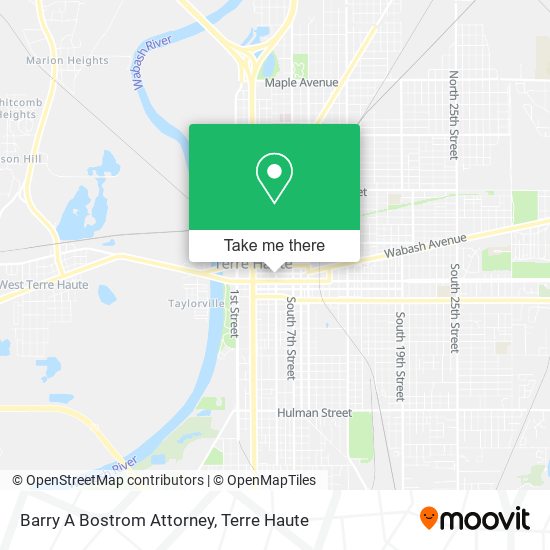 Barry A Bostrom Attorney map