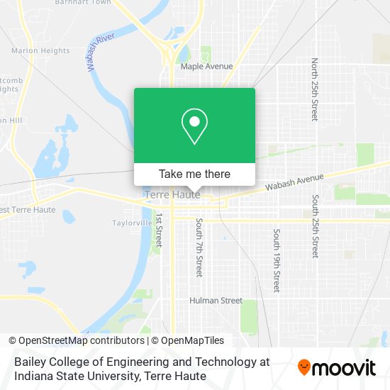 Bailey College of Engineering and Technology at Indiana State University map
