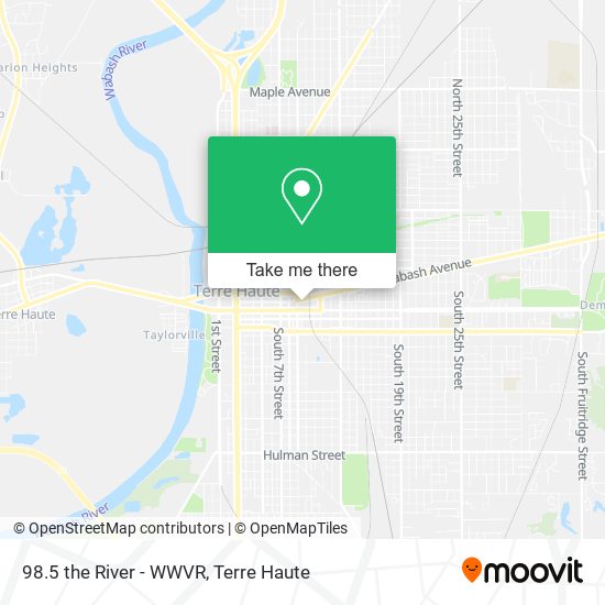 98.5 the River - WWVR map