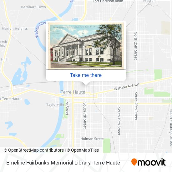 Emeline Fairbanks Memorial Library map