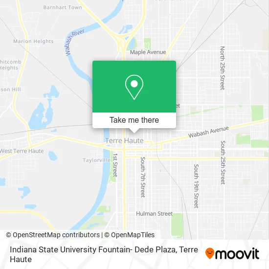 Mapa de Indiana State University Fountain- Dede Plaza