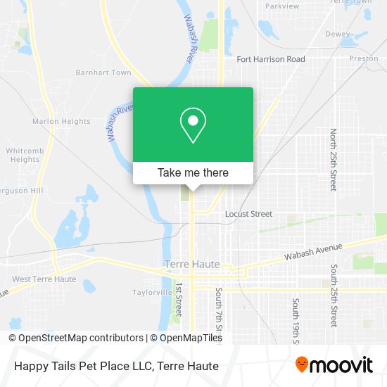 Mapa de Happy Tails Pet Place LLC