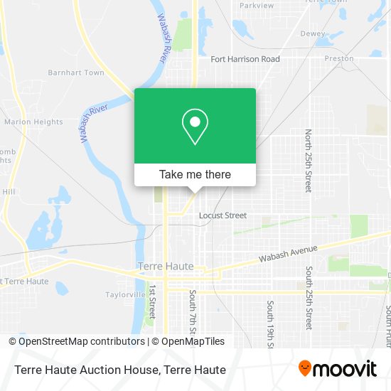 Terre Haute Auction House map