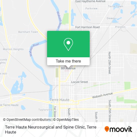 Mapa de Terre Haute Neurosurgical and Spine Clinic