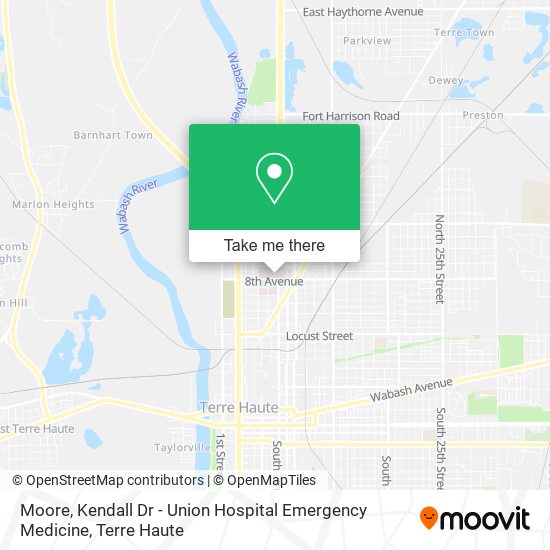 Moore, Kendall Dr - Union Hospital Emergency Medicine map