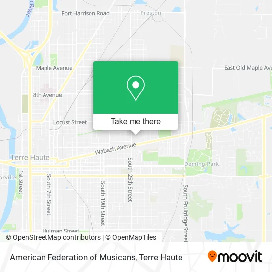 Mapa de American Federation of Musicans