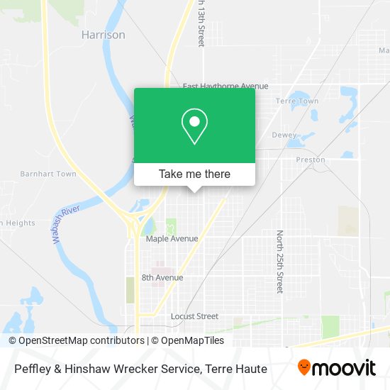 Peffley & Hinshaw Wrecker Service map
