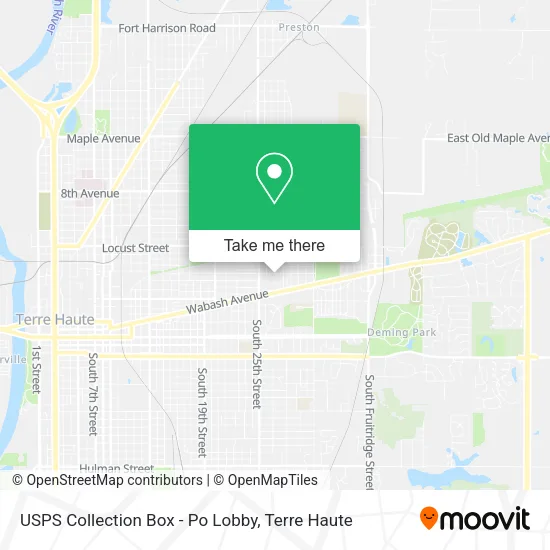 Mapa de USPS Collection Box - Po Lobby