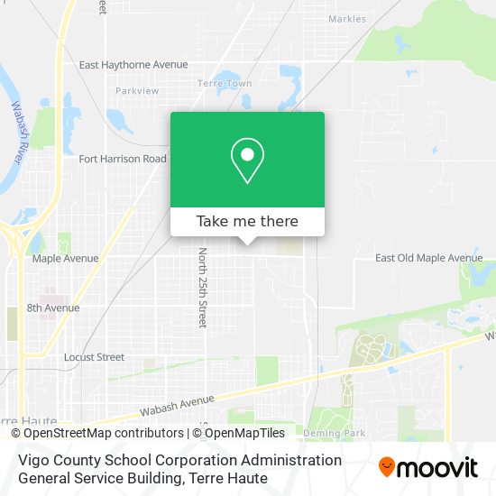 Mapa de Vigo County School Corporation Administration General Service Building