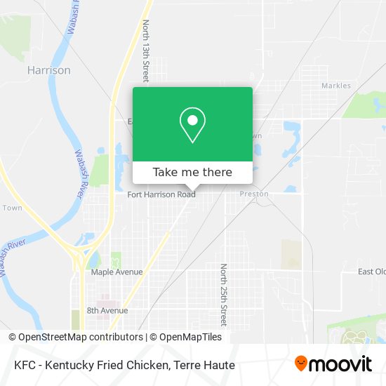 Mapa de KFC - Kentucky Fried Chicken