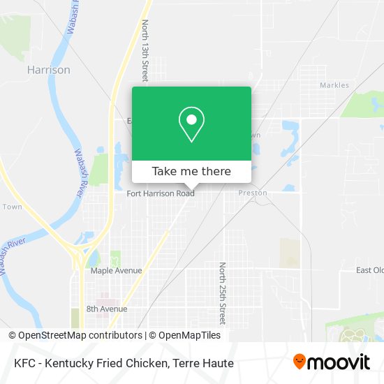 KFC - Kentucky Fried Chicken map