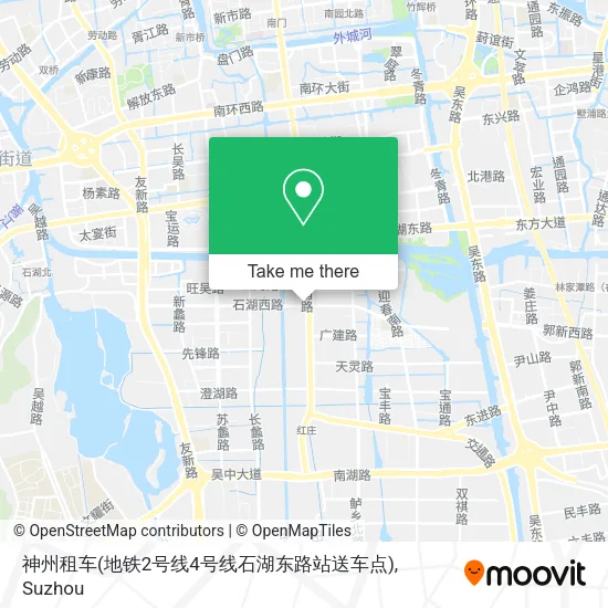 神州租车(地铁2号线4号线石湖东路站送车点) map