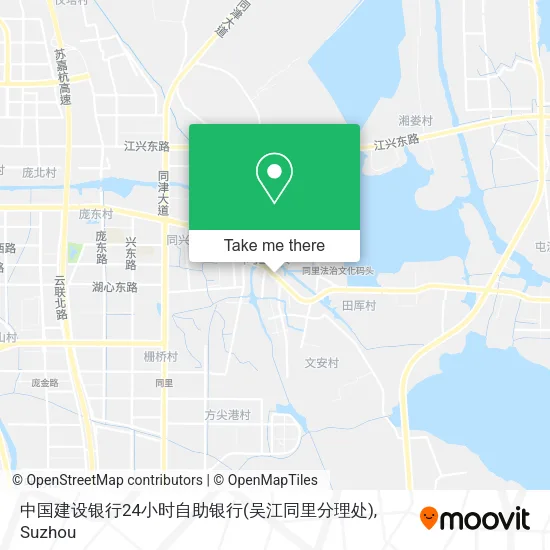 中国建设银行24小时自助银行(吴江同里分理处) map