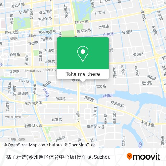桔子精选(苏州园区体育中心店)停车场 map