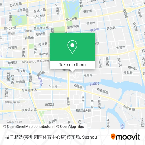 桔子精选(苏州园区体育中心店)停车场 map