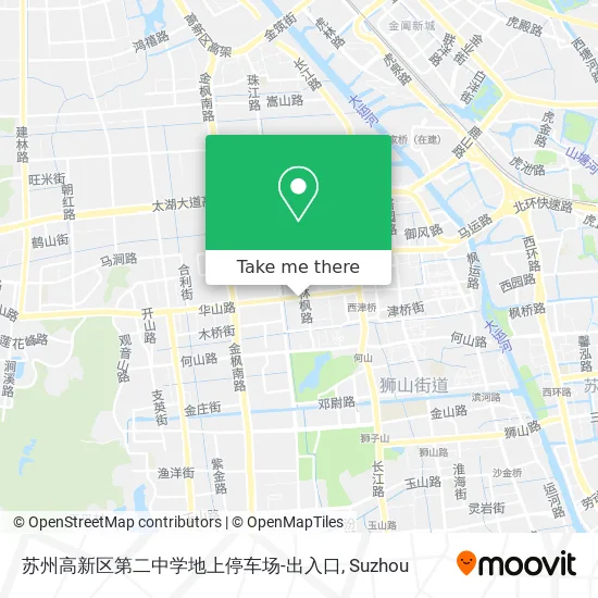 苏州高新区第二中学地上停车场-出入口 map