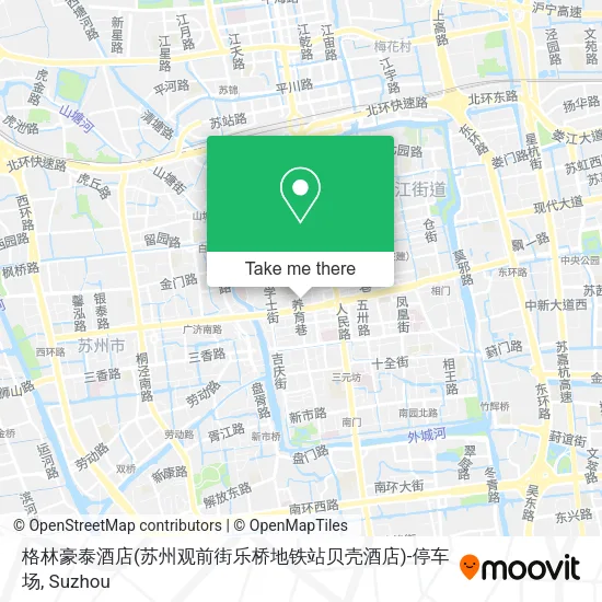 格林豪泰酒店(苏州观前街乐桥地铁站贝壳酒店)-停车场 map
