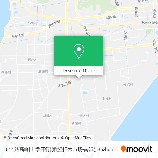 611路高峰[上学开行](横泾旧木市场-南浜) map