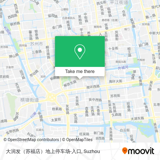 大润发（苏福店）地上停车场-入口 map