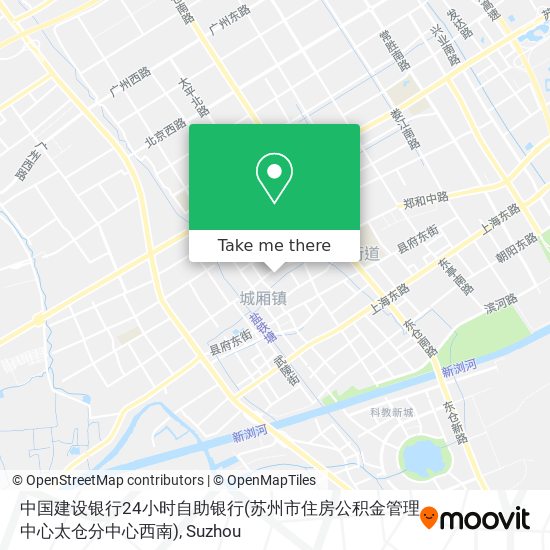 中国建设银行24小时自助银行(苏州市住房公积金管理中心太仓分中心西南) map