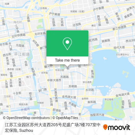 江苏工业园区苏州大道西205号尼盛广场7楼707室中宏保险 map