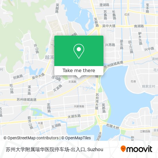 苏州大学附属瑞华医院停车场-出入口 map