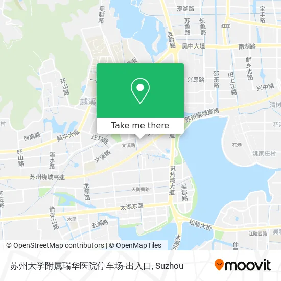 苏州大学附属瑞华医院停车场-出入口 map