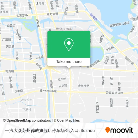 一汽大众苏州德诚旗舰店停车场-出入口 map