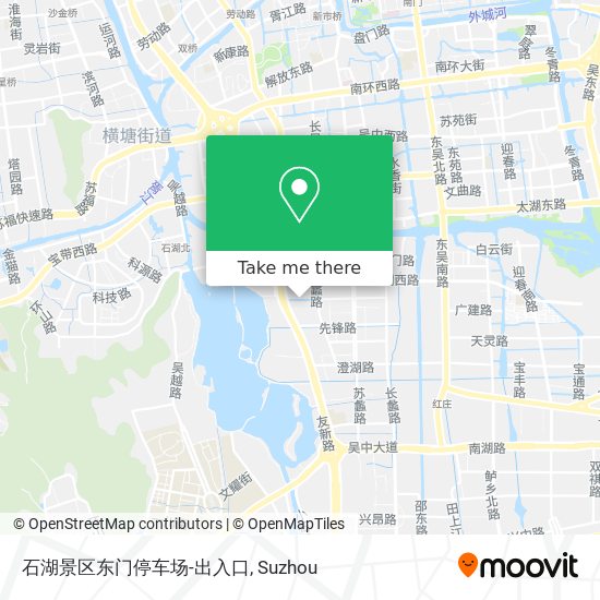 石湖景区东门停车场-出入口 map