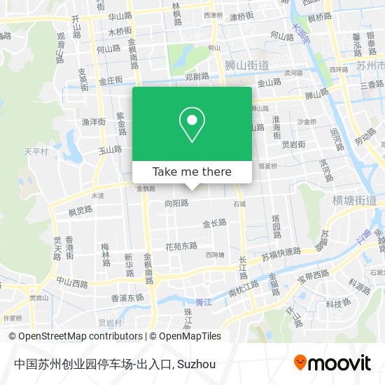 中国苏州创业园停车场-出入口 map